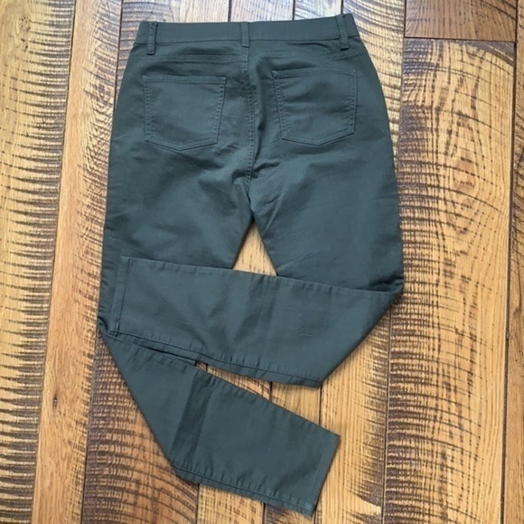 Eileen Fisher pant olive green cotton poly Lycra five pocket jean pant in Sz 6P - Picture 6 of 8